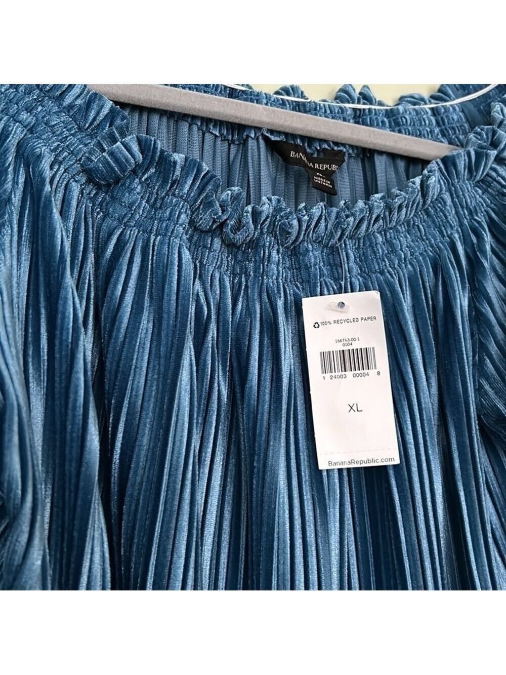 NWT Banana Republic Off The Shoulder Velvet Pleated Too - Picture 10 of 12